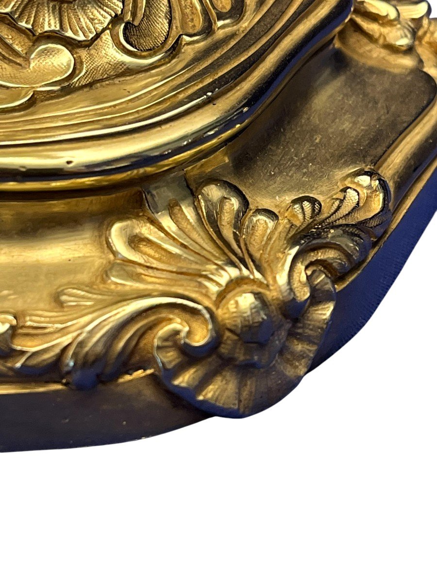 Paire De Flambeaux Montés En Lampes, En Bronze Doré. Style Louis XV. Epoque XIXè Siècle-photo-1