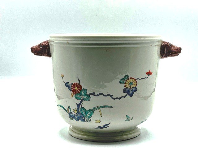 Chantilly. Paire De Cache Pots En Porcelaine Kakiemon. Vers 1750-photo-2