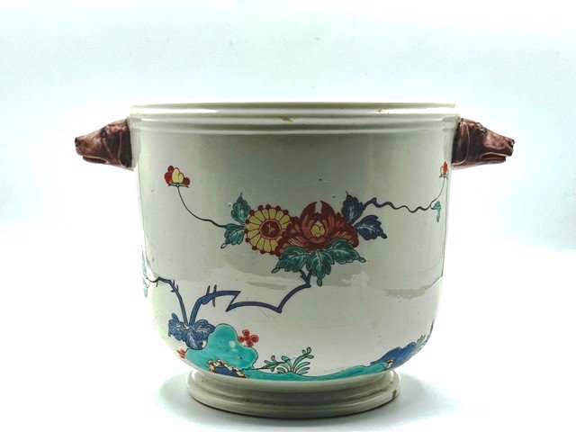 Chantilly. Paire De Cache Pots En Porcelaine Kakiemon. Vers 1750-photo-3