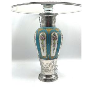 Silver  Lamp. XIXe Century