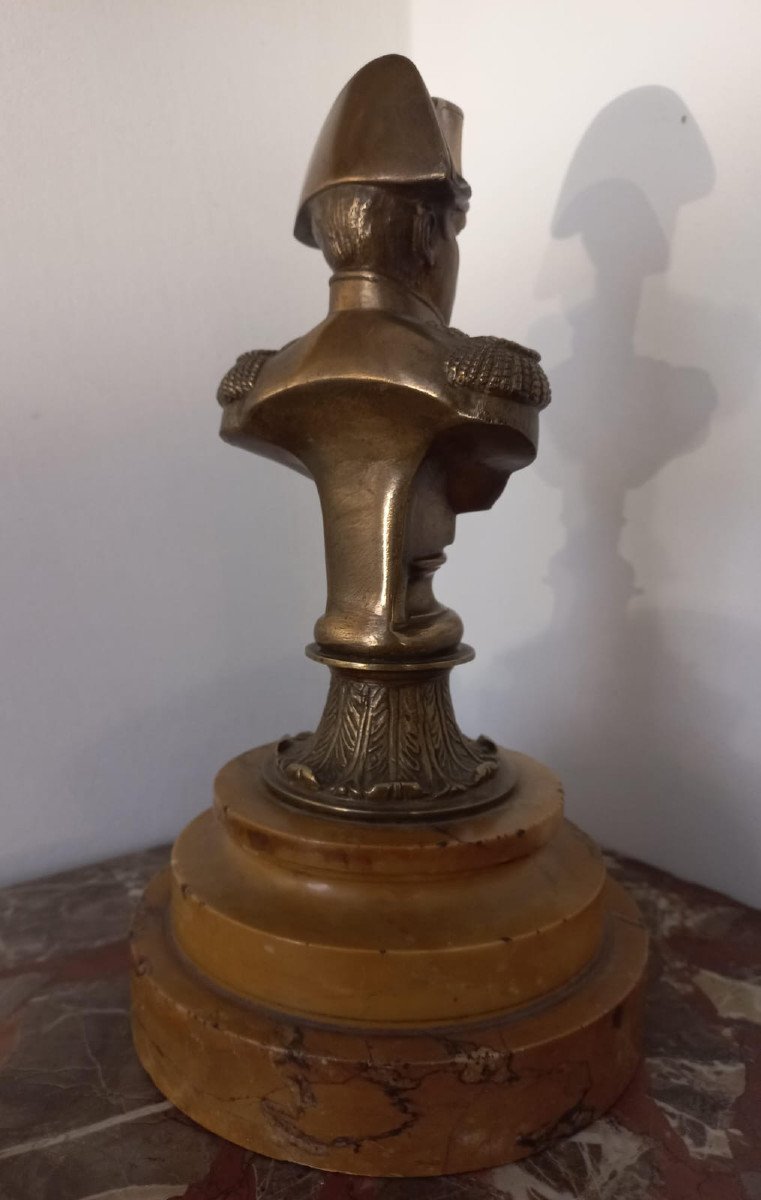 Bust Of Napoleon In Golden Bronze-photo-2