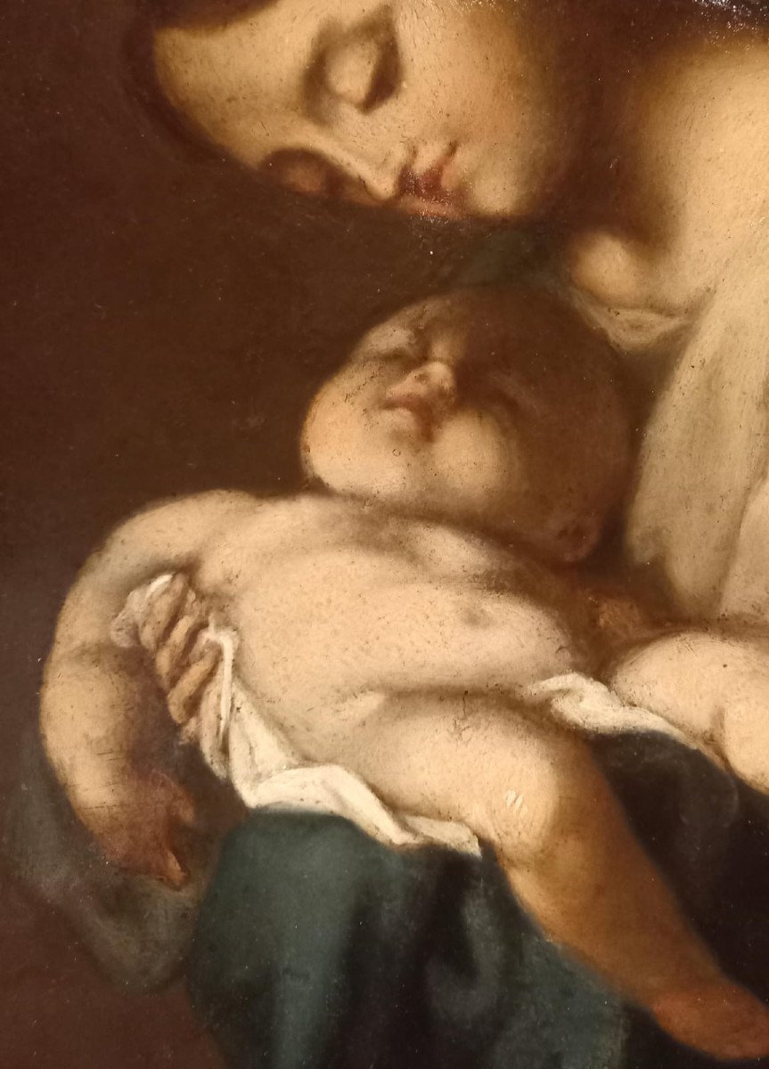 Madonna With Child, 17th Century Lombard School-photo-2