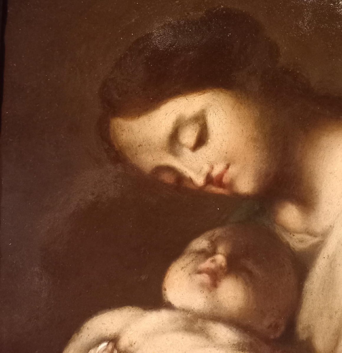 Madonna With Child, 17th Century Lombard School-photo-3