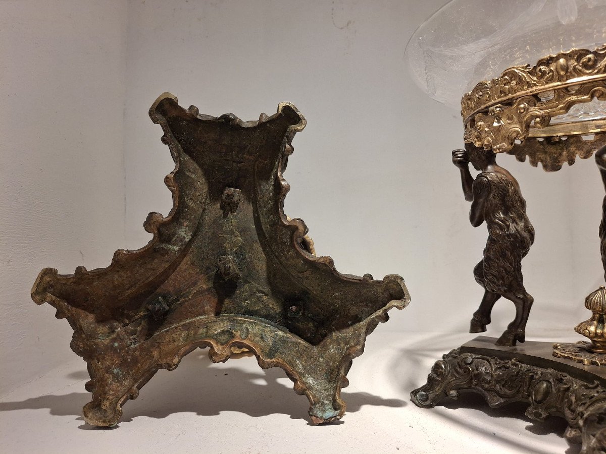 Pair Of Bronze Centerpiece Stands-photo-4