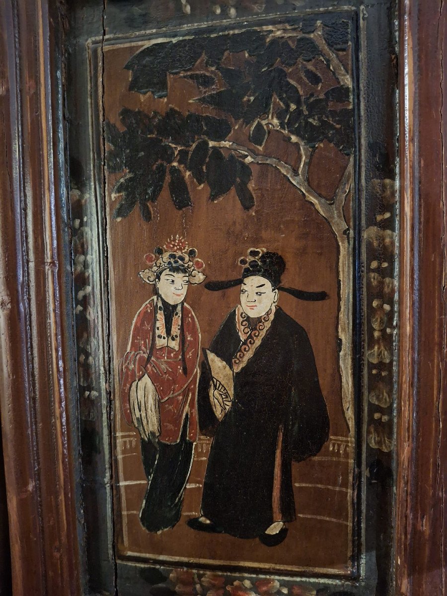 Chinese Carved And Lacquered Wardrobe-photo-4