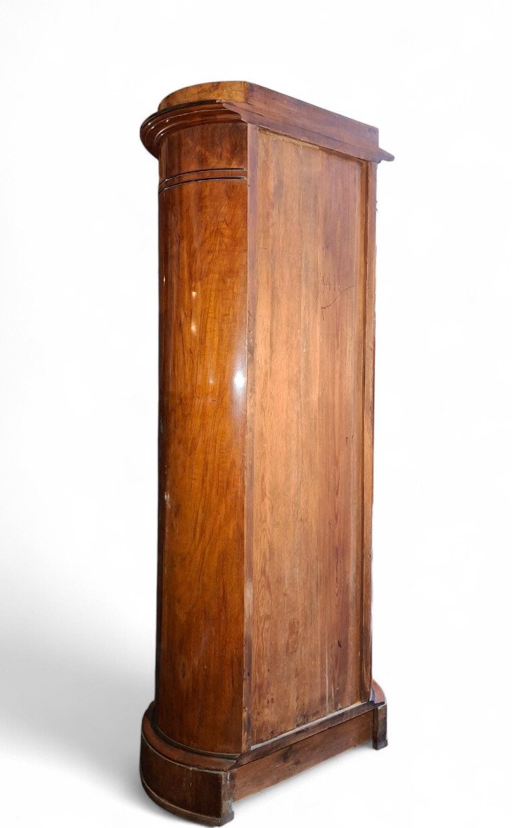 Victorian Oval Walnut Burl Bar Cabinet-photo-3