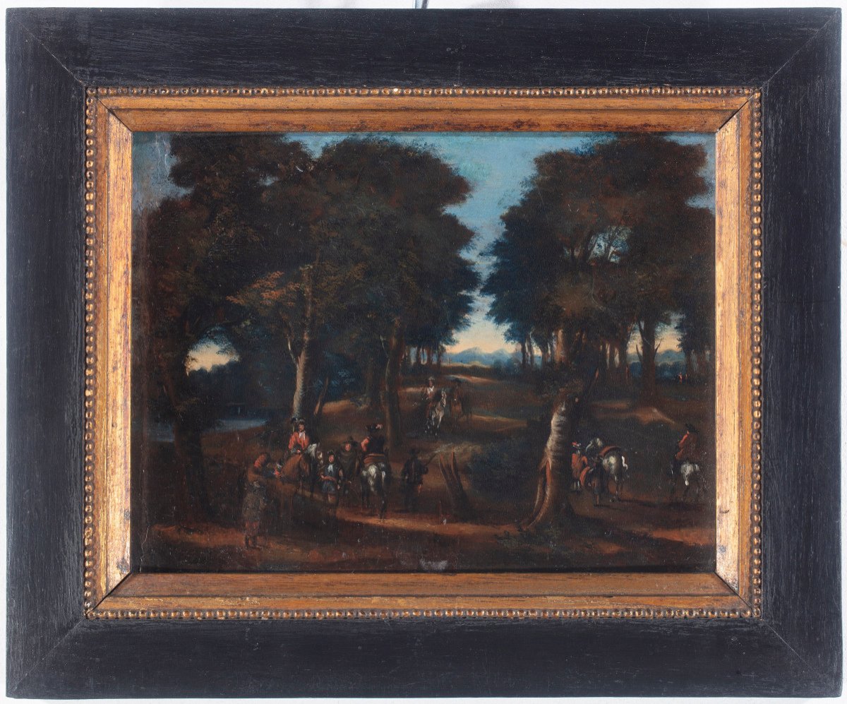 Paysage Avec Personnages à Cheval