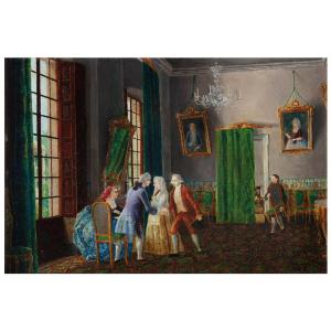 18th Century Interior With Figures