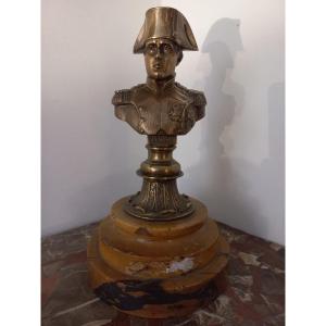 Bust Of Napoleon In Golden Bronze