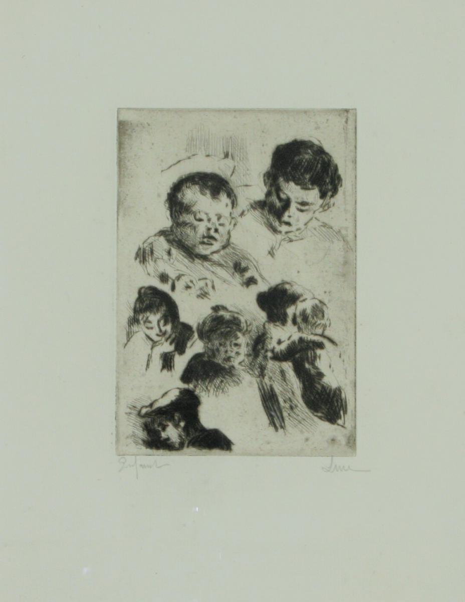 Maximilien Luce, Children Study, Advanced Tumble Signed-photo-2