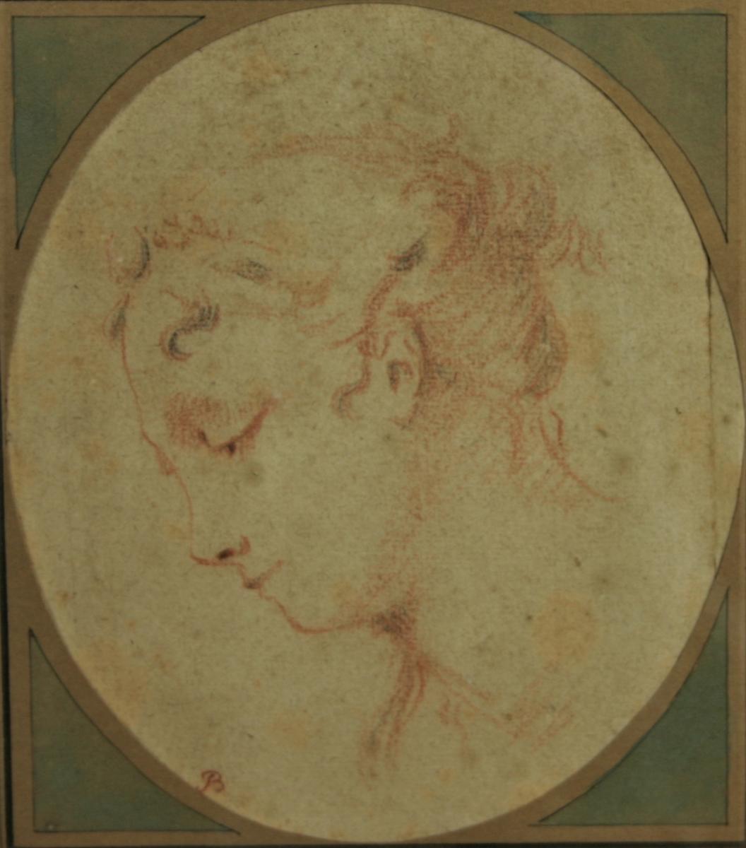 Drawing, Portrait Of Young Girl, French School Of Eighteenth Century-photo-2