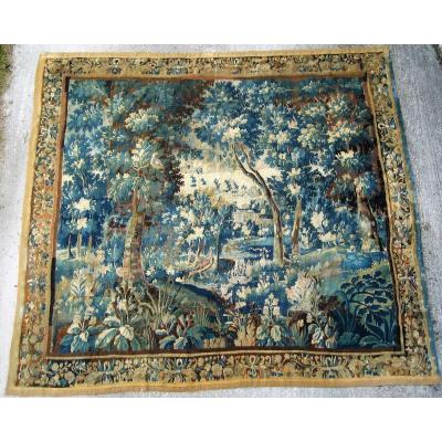 Tapestry Of Aubusson, Greenery, Middle Of The XVIII Eme Century