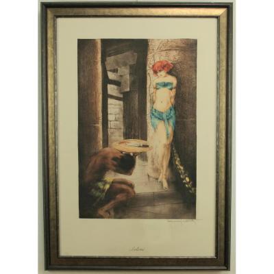 Louis Icart, Salome, Print In Color, Framed, 1928.