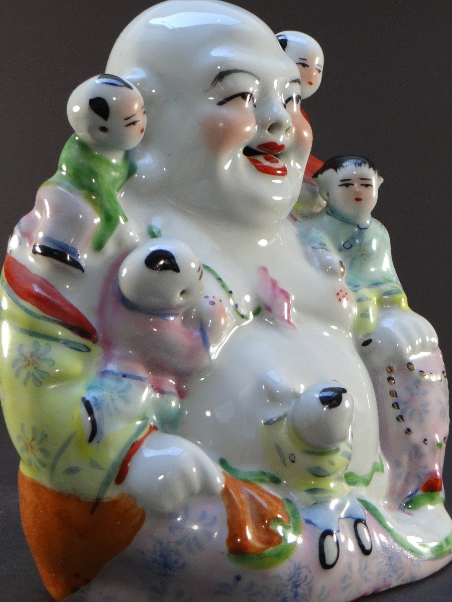 China, Mid-20th Century, Poussah Porcelain Group And Children.-photo-2