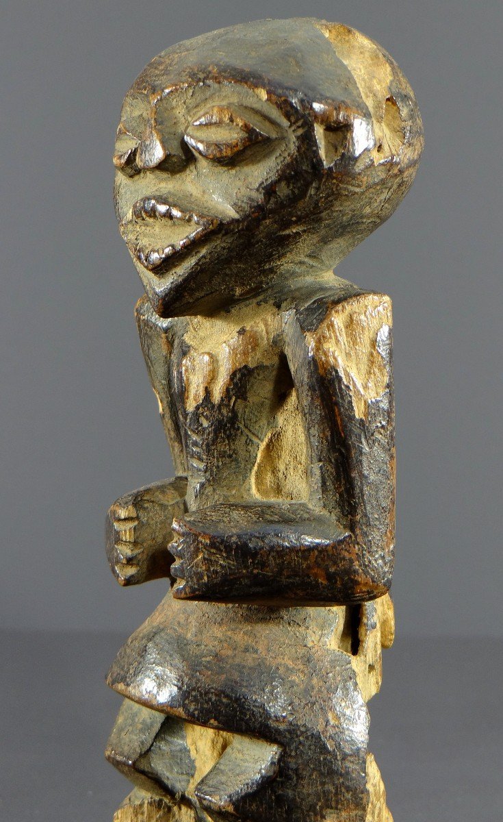 Nigéria, Peuple Mambila, Première Moitié Du XXème Siècle, Statuette En Bois Dur De Type "tadep"-photo-7