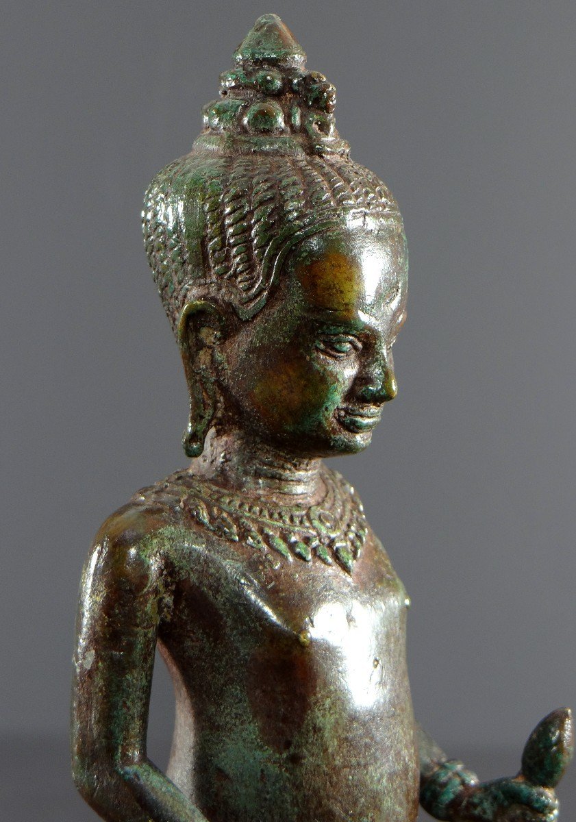 Cambodia, Khmer People, End Of The 19th Century, Statue Of Vishnu (vishnu) In Bronze -photo-4