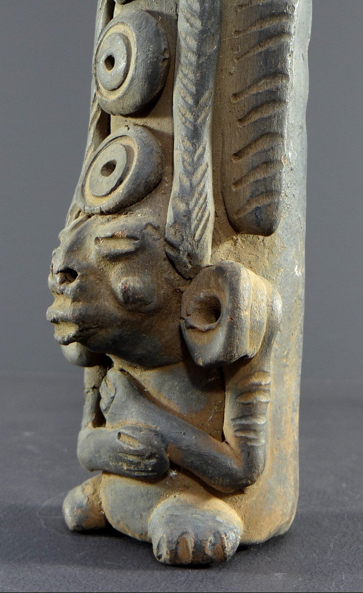 Peru, 1930s/1950s, Terracotta Statuette In The Spirit Of Pre-columbian Creations. -photo-1