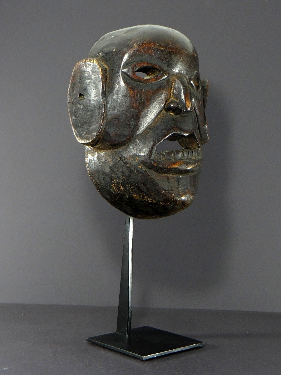 Népal, Ethnie Monpa, Première Moitié Du XXème Siècle, Masque Anthropomorphe En Bois Dur. -photo-4