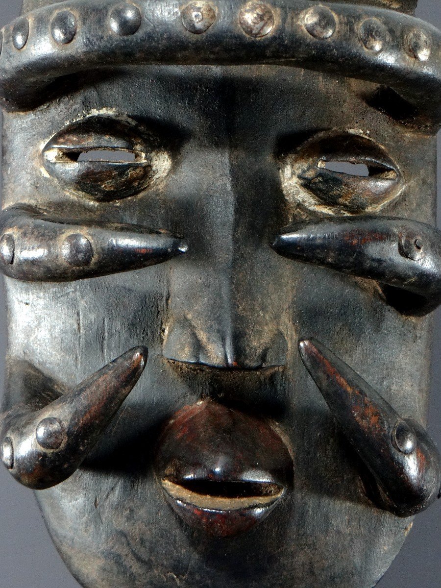 Western Ivory Coast, Bété People, First Half Of The 20th Century, Superb Wooden Mask-photo-3