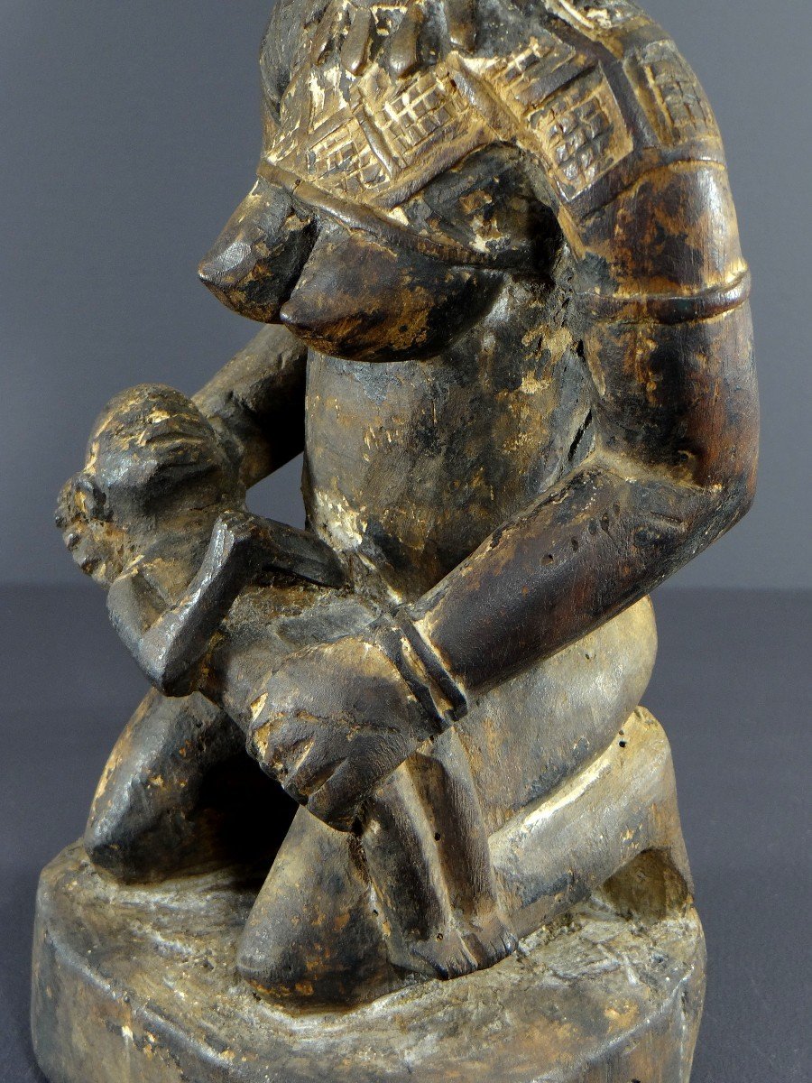 Democratic Republic Of Congo, Yombe People, Carved Wooden Sculpture, 20th Century.-photo-2