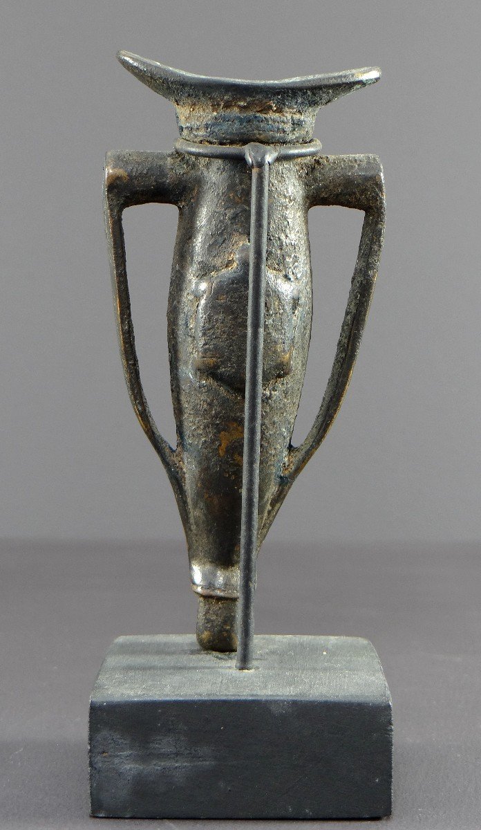 Burkina Faso, Lobi People, 1950s, Bronze Bulb Whistle Decorated With A Turtle. -photo-4