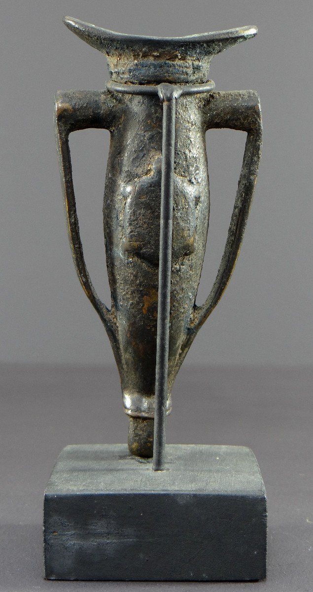 Burkina Faso, Lobi People, 1950s, Bronze Bulb Whistle Decorated With A Turtle. -photo-5