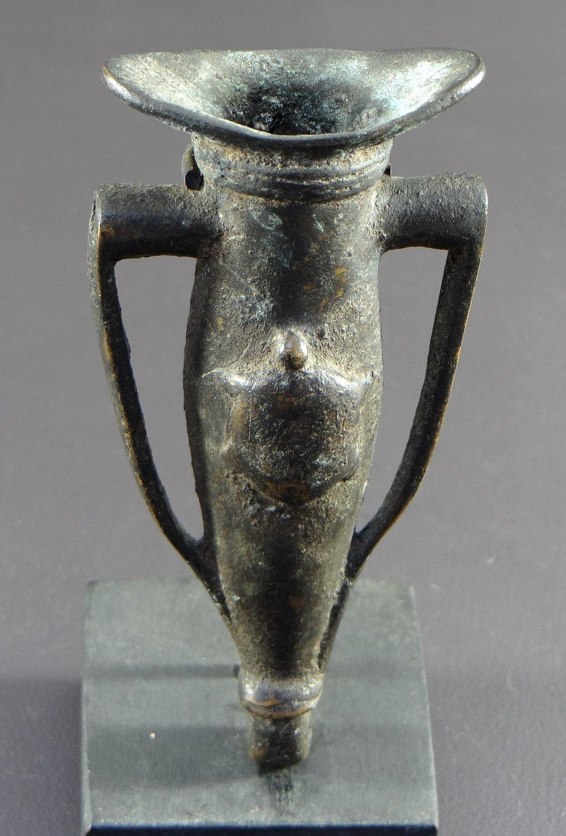 Burkina Faso, Lobi People, 1950s, Bronze Bulb Whistle Decorated With A Turtle. -photo-7