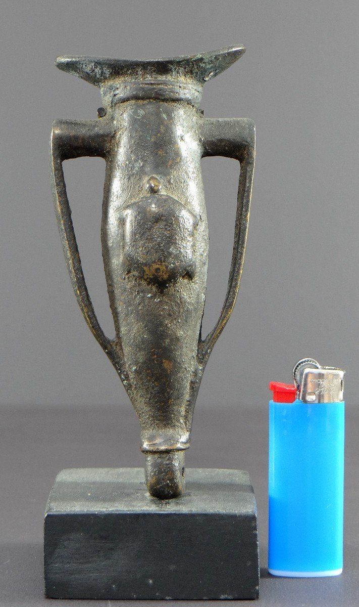 Burkina Faso, Lobi People, 1950s, Bronze Bulb Whistle Decorated With A Turtle. -photo-8