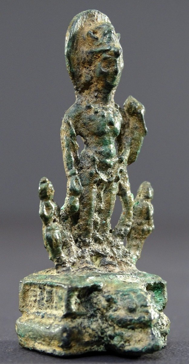 Chine Dynastie Wei Du Nord (386 à 534) Ou Sui (581 à 614), Statue Miniature Kwan Yin En Bronze -photo-2