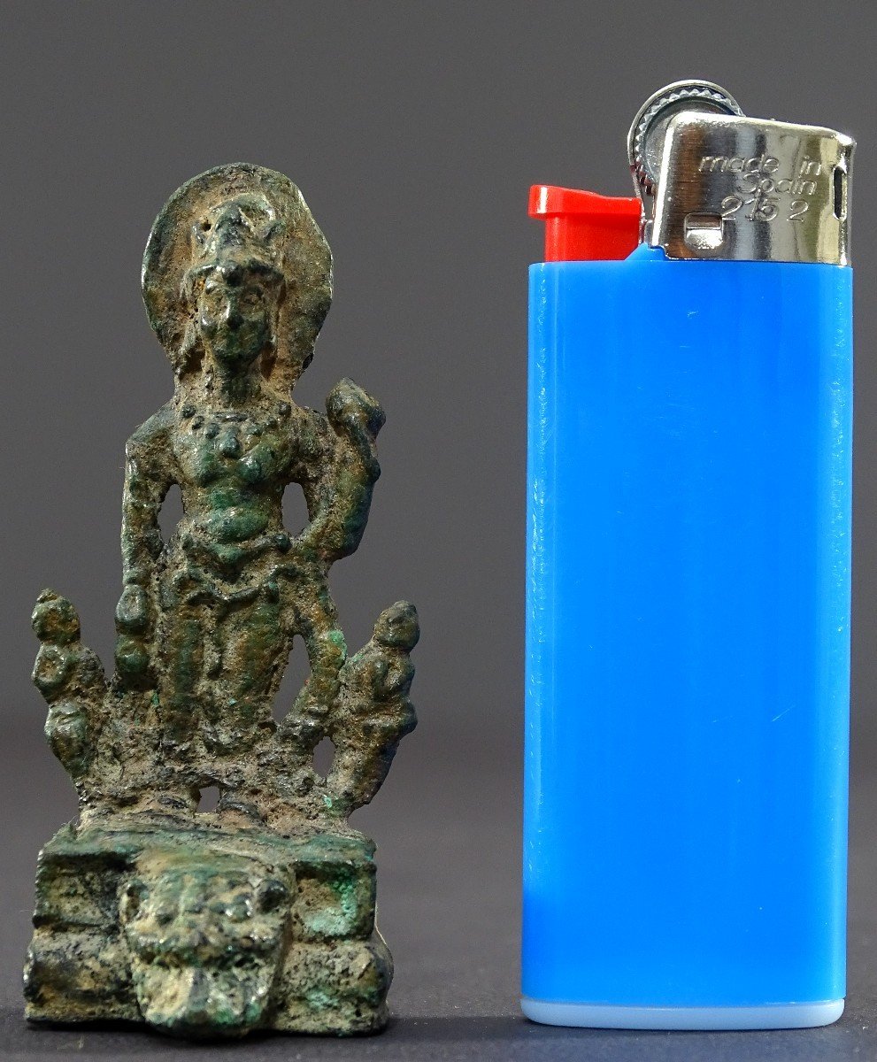 Chine Dynastie Wei Du Nord (386 à 534) Ou Sui (581 à 614), Statue Miniature Kwan Yin En Bronze -photo-7