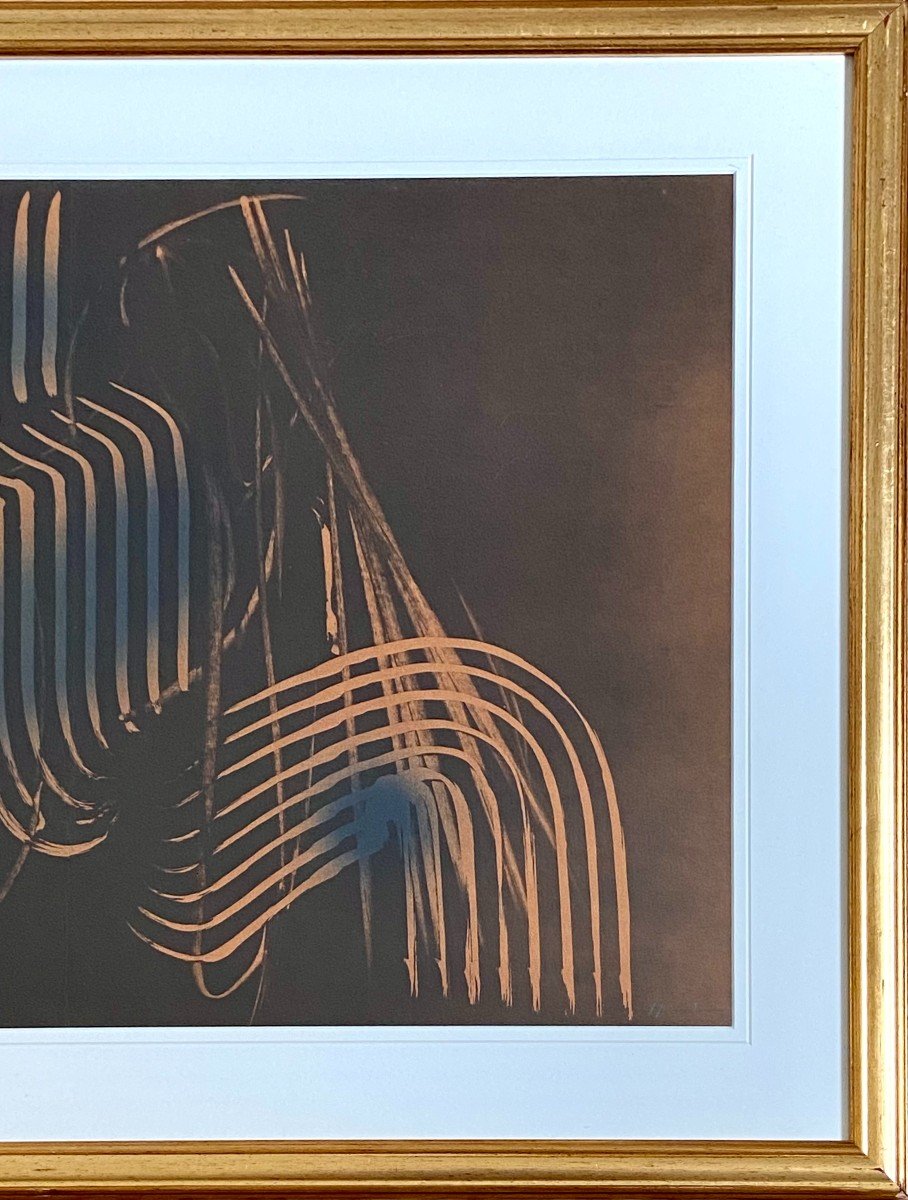  Hans Hartung, Lithograph Titled “farandole”, Abstract Composition, No. 25/7 Dated 1971.-photo-4