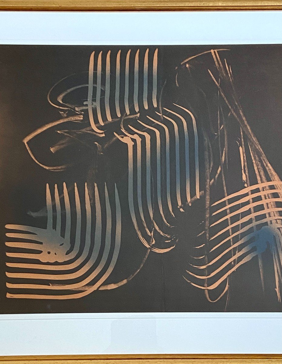  Hans Hartung, Lithograph Titled “farandole”, Abstract Composition, No. 25/7 Dated 1971.-photo-2