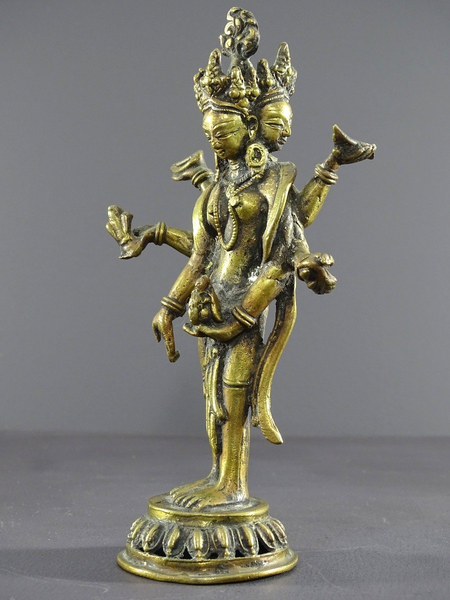 Sino-tibetan Art, Mid 20th Century, Statue Of Goddess Avalokiteshvara, Bodhisattva.-photo-2