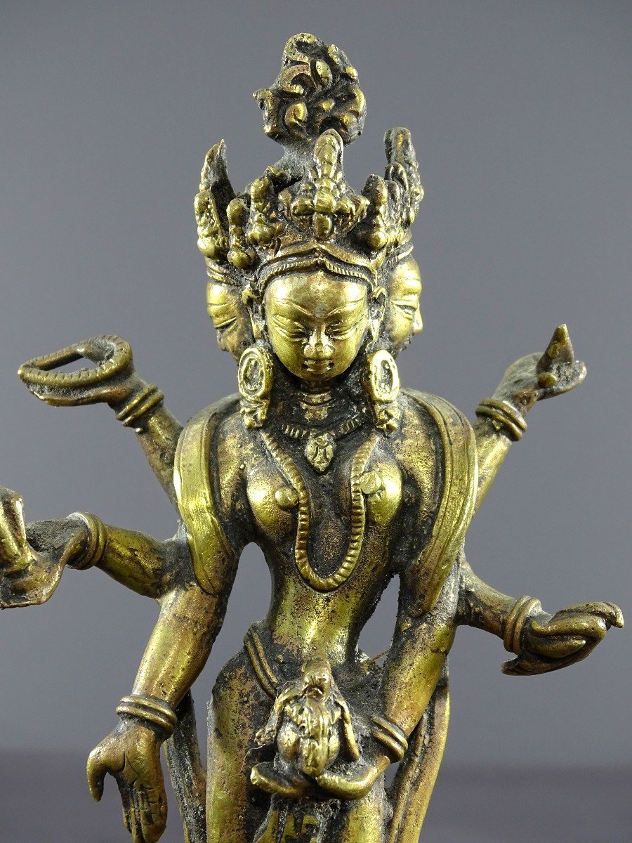 Sino-tibetan Art, Mid 20th Century, Statue Of Goddess Avalokiteshvara, Bodhisattva.-photo-3