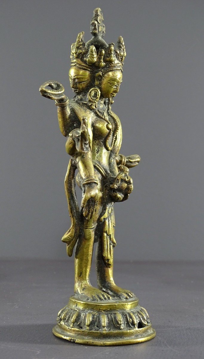 Sino-tibetan Art, Mid 20th Century, Statue Of Goddess Avalokiteshvara, Bodhisattva.-photo-4