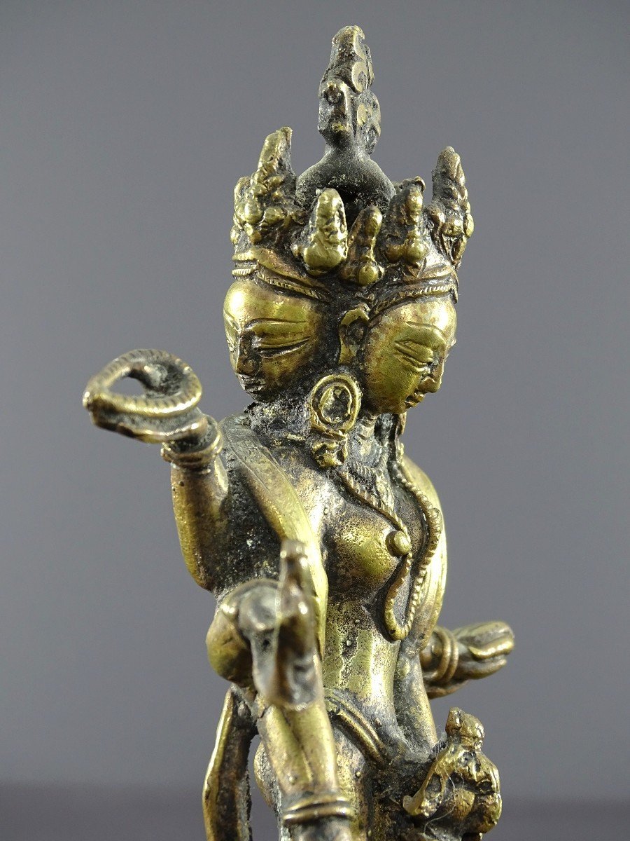 Sino-tibetan Art, Mid 20th Century, Statue Of Goddess Avalokiteshvara, Bodhisattva.-photo-1