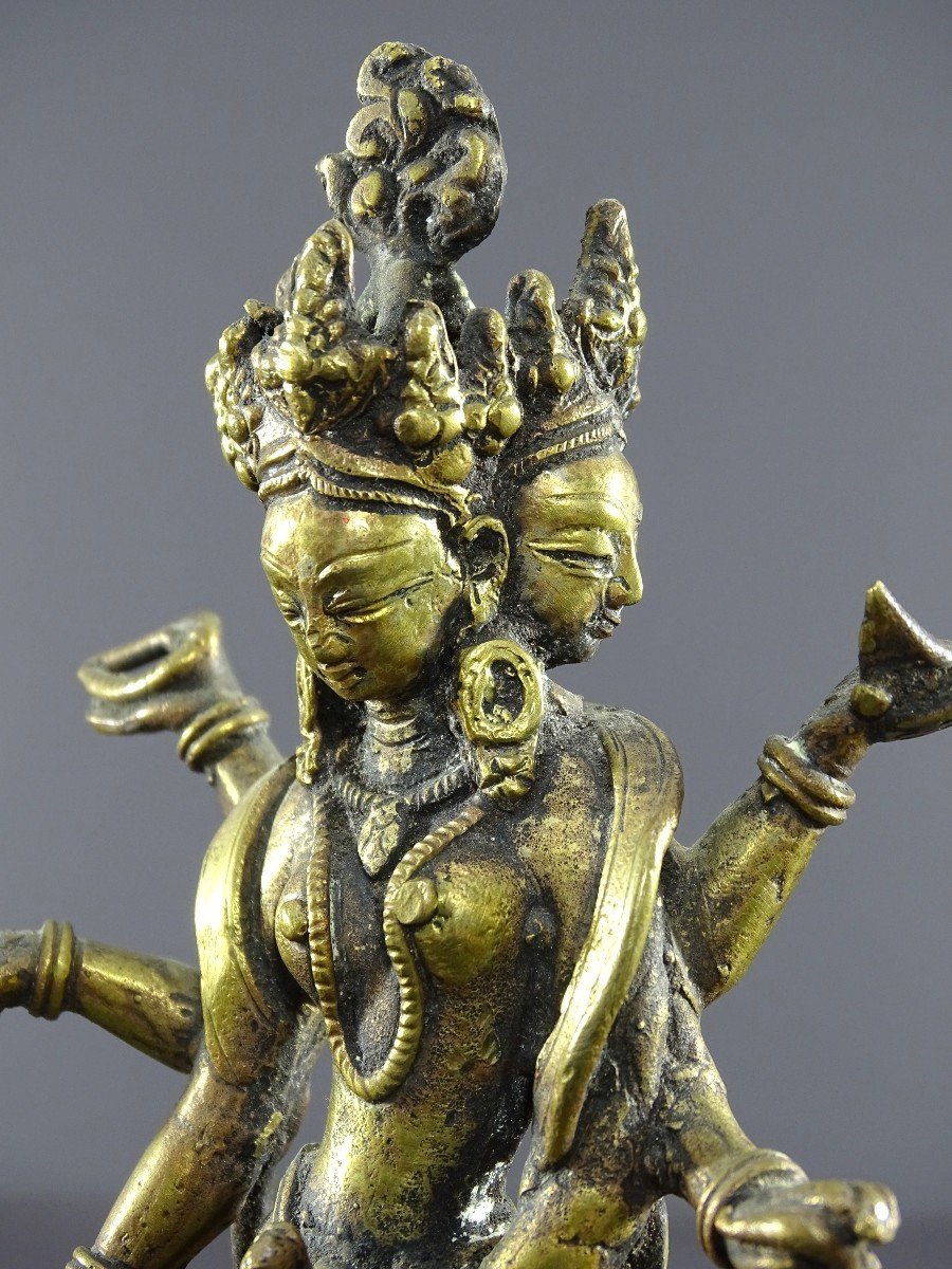 Sino-tibetan Art, Mid 20th Century, Statue Of Goddess Avalokiteshvara, Bodhisattva.