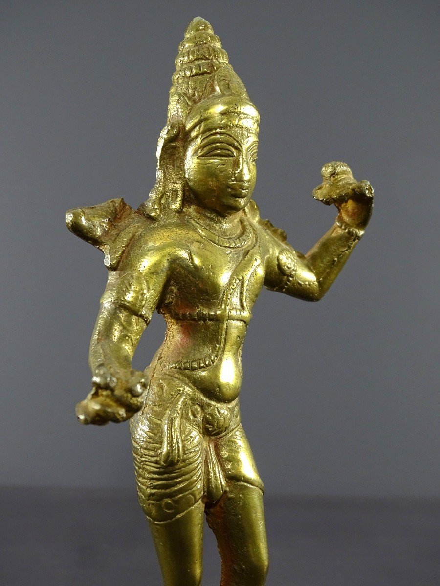 Inde, Milieu Du XXème Siècle, Statue En Bronze Représentant La Déesse Hindoue Parvati.-photo-2