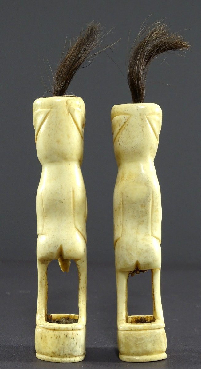 Indonesia, Sumatra Island, Batak People, Mid 20th Century, Pair Of Fertility Amulets-photo-3