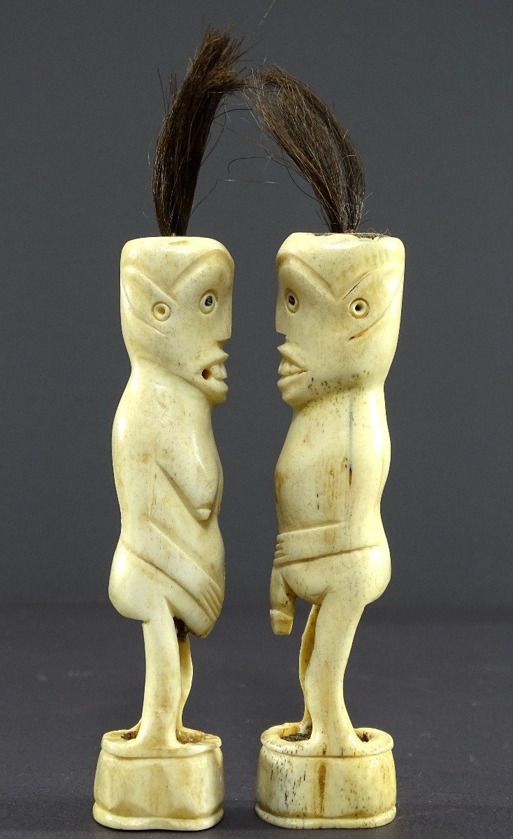 Indonesia, Sumatra Island, Batak People, Mid 20th Century, Pair Of Fertility Amulets-photo-1