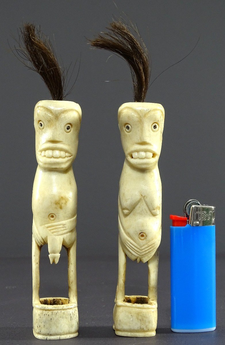 Indonesia, Sumatra Island, Batak People, Mid 20th Century, Pair Of Fertility Amulets-photo-4