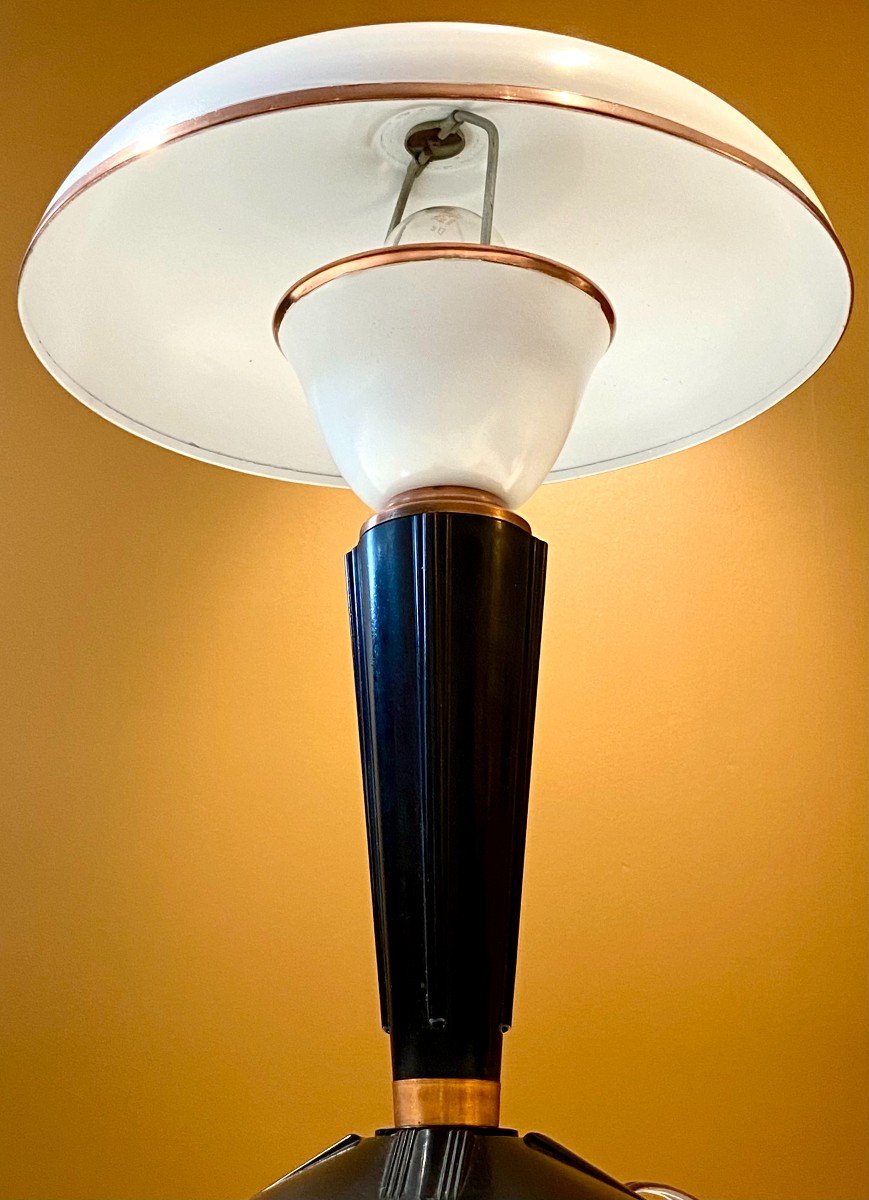 France, Années 1950, Lampe Jumo Modèle Champignon 320 Révélatrice Du Courant Art Déco. -photo-1