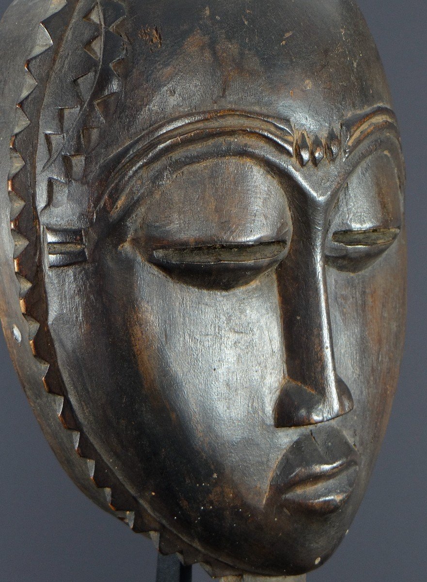 Ivory Coast, Yaouré People, Circa 1950, Anthropomorphic Dance Mask, "dyé" Society.-photo-2