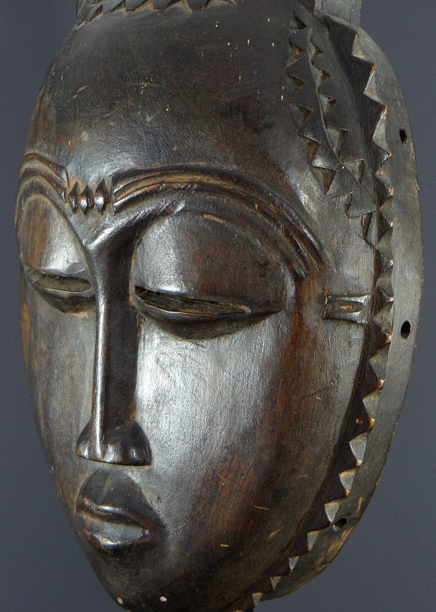 Ivory Coast, Yaouré People, Circa 1950, Anthropomorphic Dance Mask, "dyé" Society.-photo-4