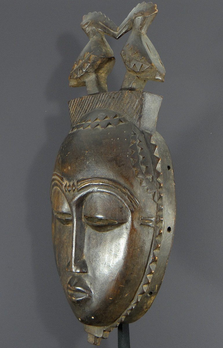 Ivory Coast, Yaouré People, Circa 1950, Anthropomorphic Dance Mask, "dyé" Society.-photo-7