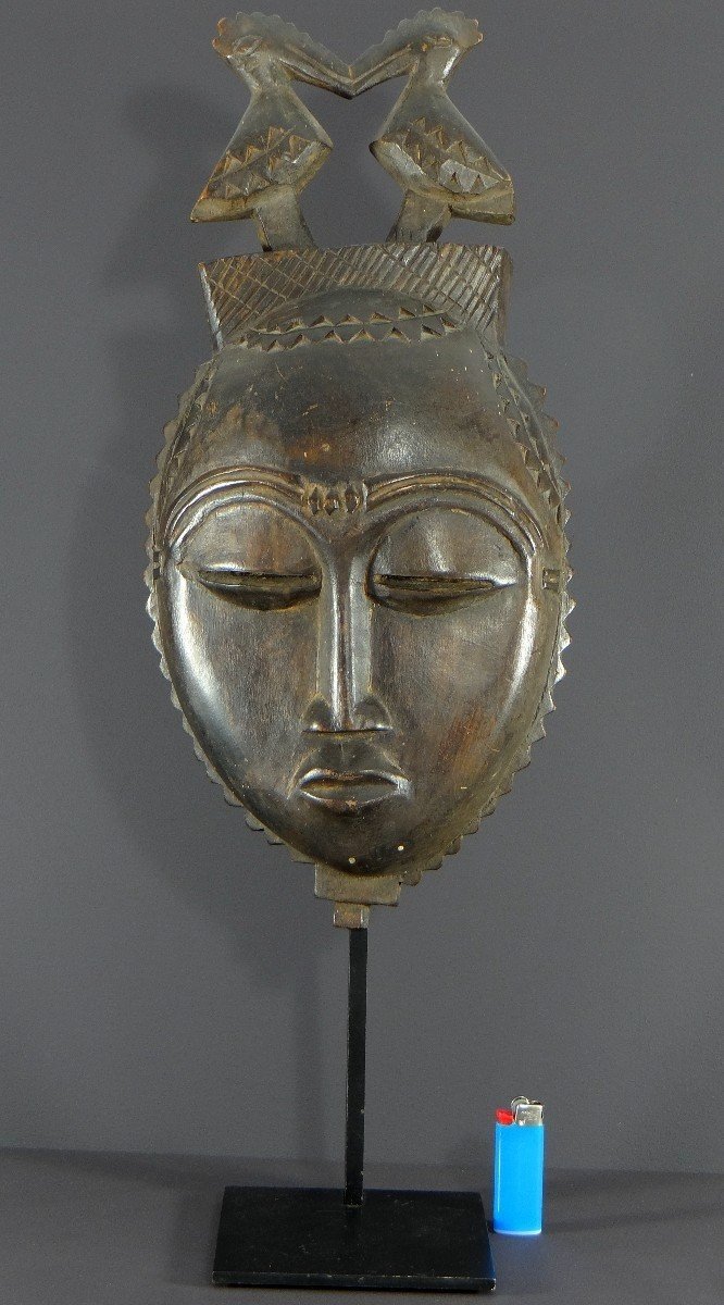 Ivory Coast, Yaouré People, Circa 1950, Anthropomorphic Dance Mask, "dyé" Society.-photo-8