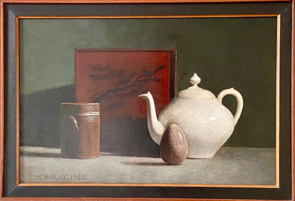 Jean Bailly (né En 1940), Tableau Nature Morte à La Théière. -photo-2