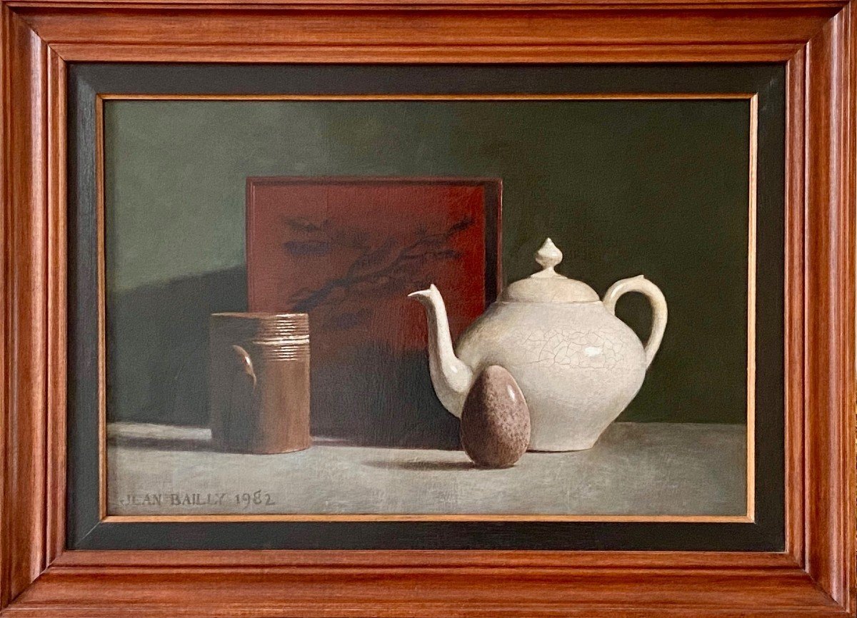 Jean Bailly (né En 1940), Tableau Nature Morte à La Théière. -photo-3