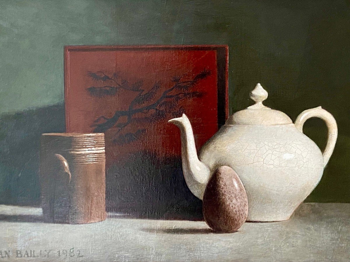 Jean Bailly (né En 1940), Tableau Nature Morte à La Théière. 