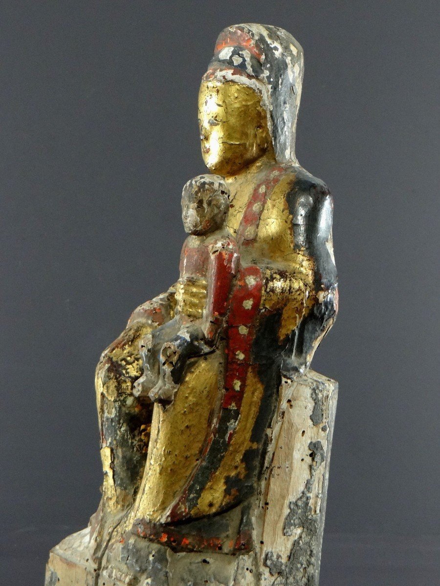 China, Late Ming Period, Early Qing Period, 17th Century, Kouan Yin Statue In Lacquered And Gilded Wood.-photo-3